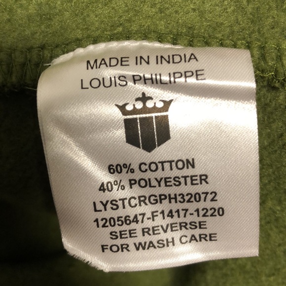 NWOT Louis Philippe Olive Sweatshirt - Picture 6 of 12